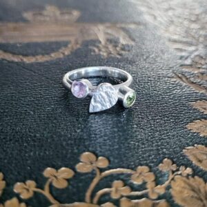 Pear two-stone ring