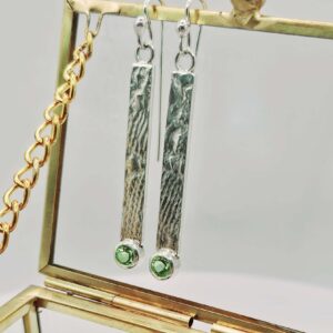 Long Exclamation Drop Earrings – Peridot