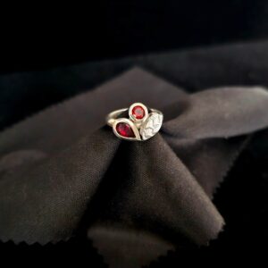 Pear Two-stone Ring – Garnet