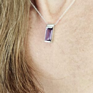 Baguette Pendant – Amethyst